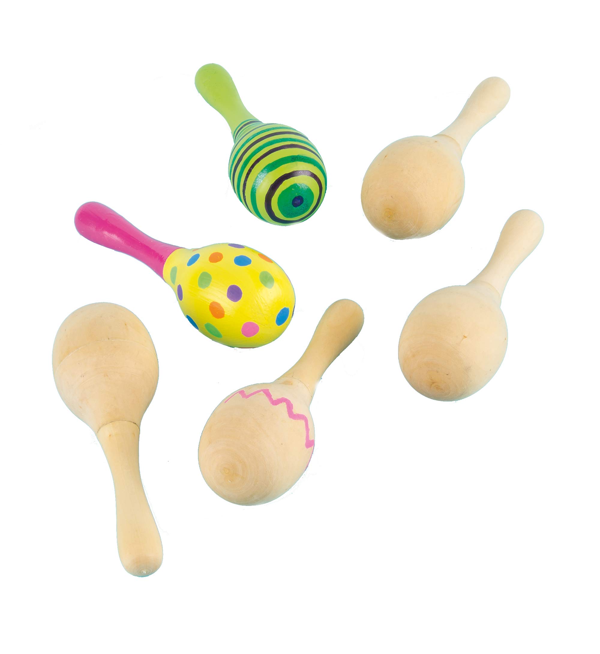 Baker Ross EV318 Wooden Maracas (Pack of 4)