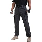 NATUVENIX Ripstop Men's Tactical Pants,Stretch Cargo Work Pants for Men Water Resistant Hiking Military Pants Relaxed Fit