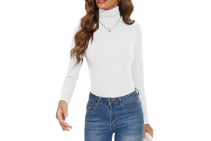 DSPSAM Women Mock Turtleneck Long Sleeve Shirt Pullover High Neck Undershirt Ribbed Thermal Shirts