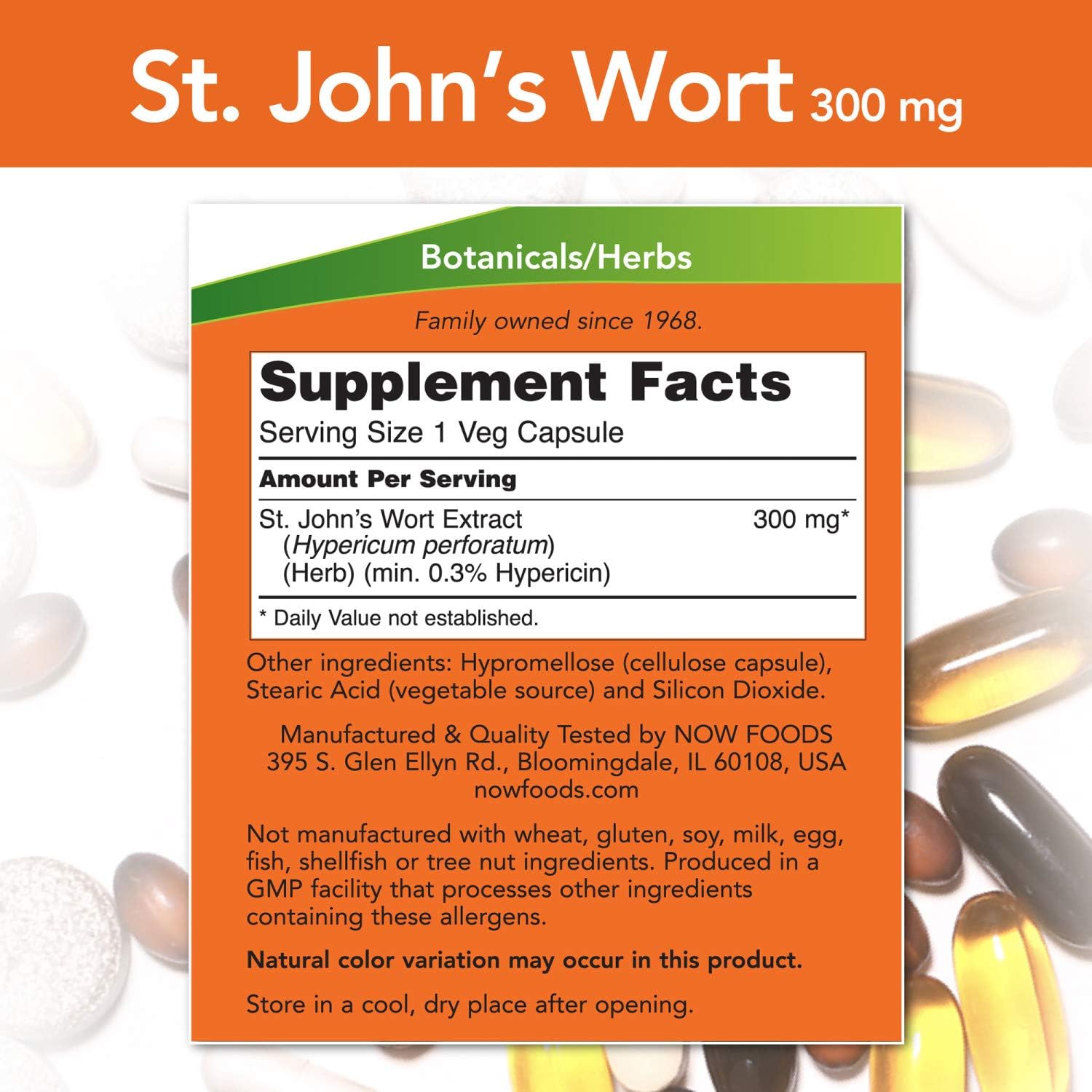 NOW Supplements, St. John's Wort (Hypericum perforatum) 300 mg, Standardized Extract, 250 Veg Capsules: Health & Personal Care