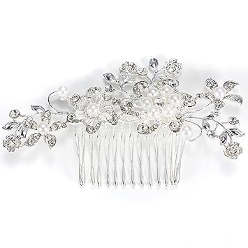 Amazon Com Sbparts Bridal Flower Side Hair Clips Pearl Bridal