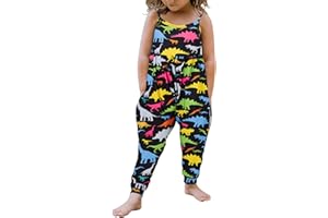Yousie Toddler Girls Kids Jumpsuit One Piece Floral Dinosaur Playsuit Strap Romper Summer Outfits Clothes