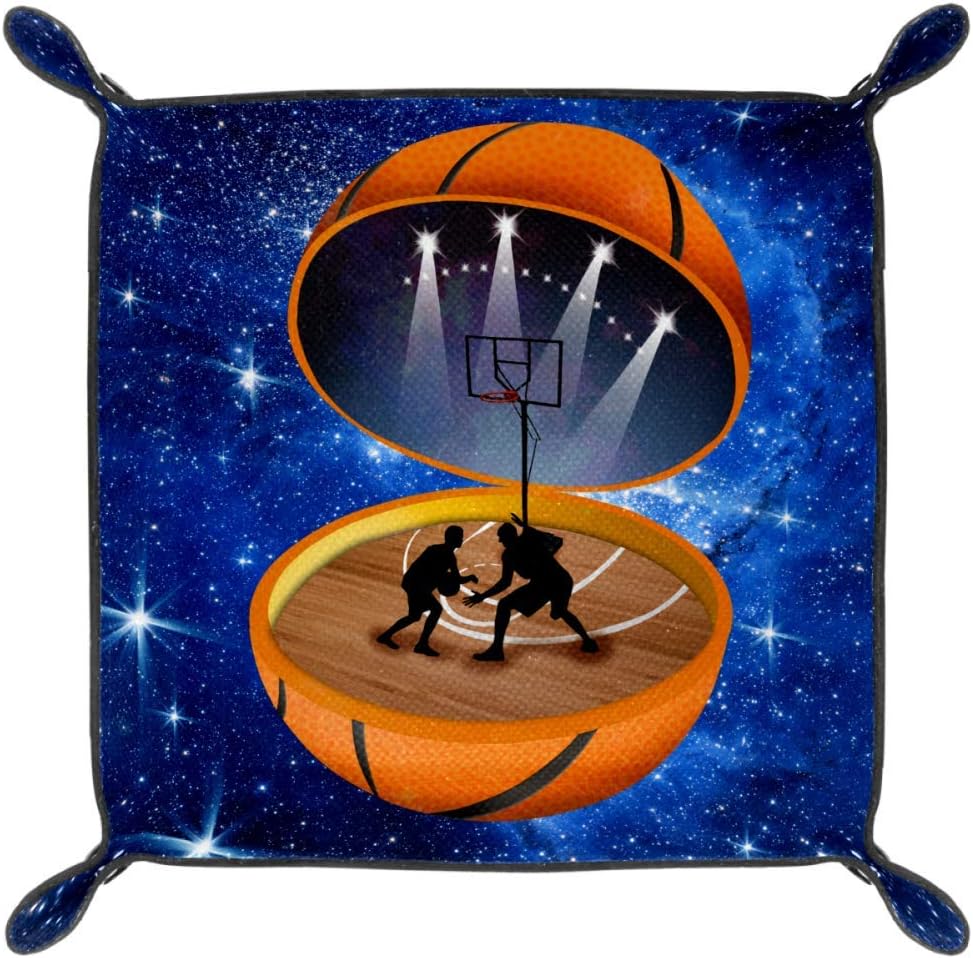 ART VVIES Sports Abstract Basketball Stadium Fabric Bins Print