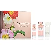 Oscar de la Renta New York Eau de Parfum 3 Piece Gift Set for Women - Perfume Spray 3.4 Fl. Oz, & 1.0 Fl. Oz., and Body Lotion 3.4 Fl. Oz.