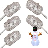 Mini LED Module, 5led Inflatable Light Strip Waterproof Plastic Small LED Light with 9.8ft Cable for Yard Holiday Inflatables, Christmas Blowups