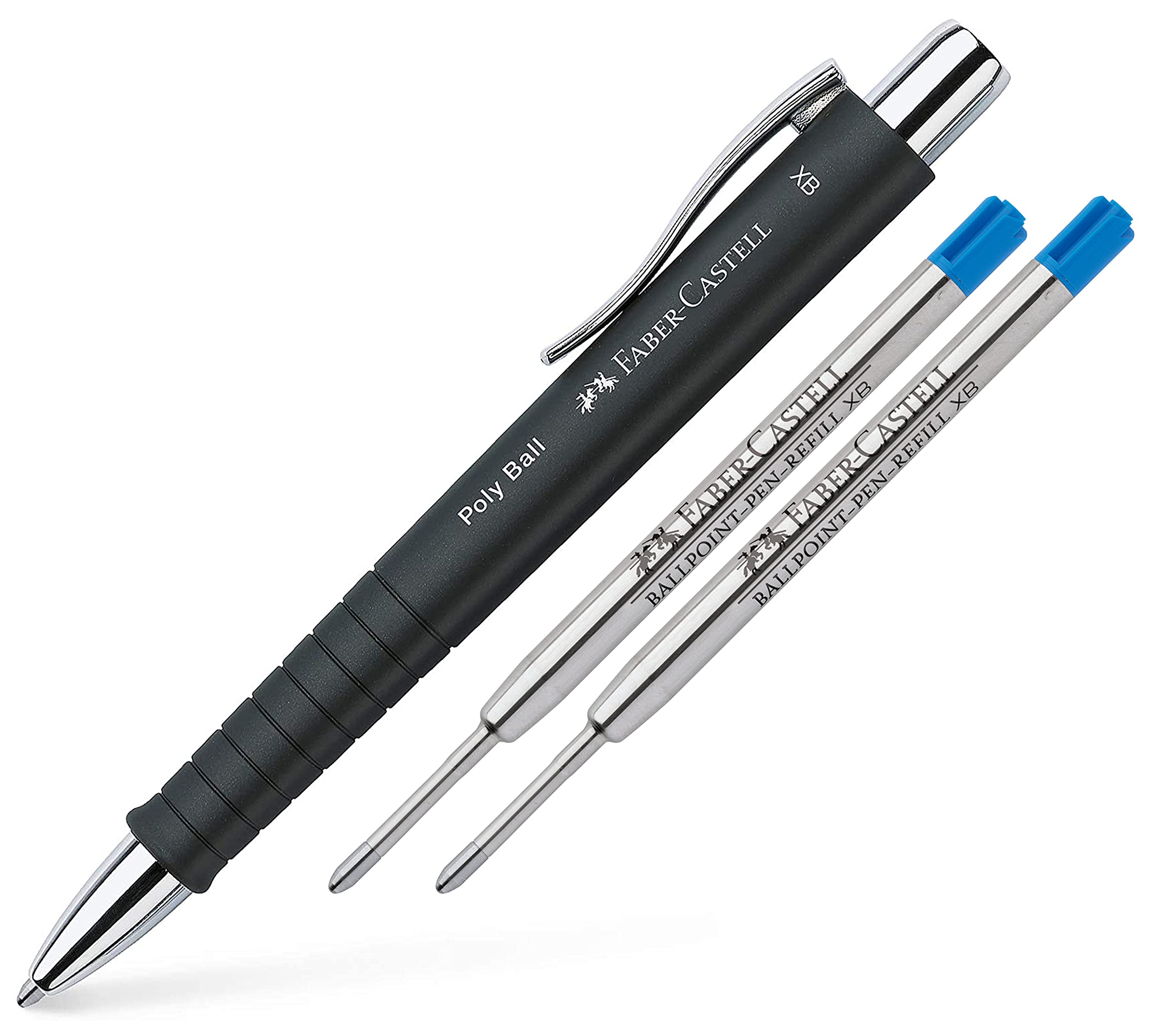 Faber-Castell - Poly Ball XB ballpoint pen (black, ballpoint pen + refills)