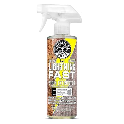 Chemical Guys Lightning Fast Carpet and Upholstery Stain Extractor - Chemical Guys Carpet Cleaner, Great for Fabric, Upholstery, Cars, Home, Office, Furniture, and More, Fresh Scent - 16 oz