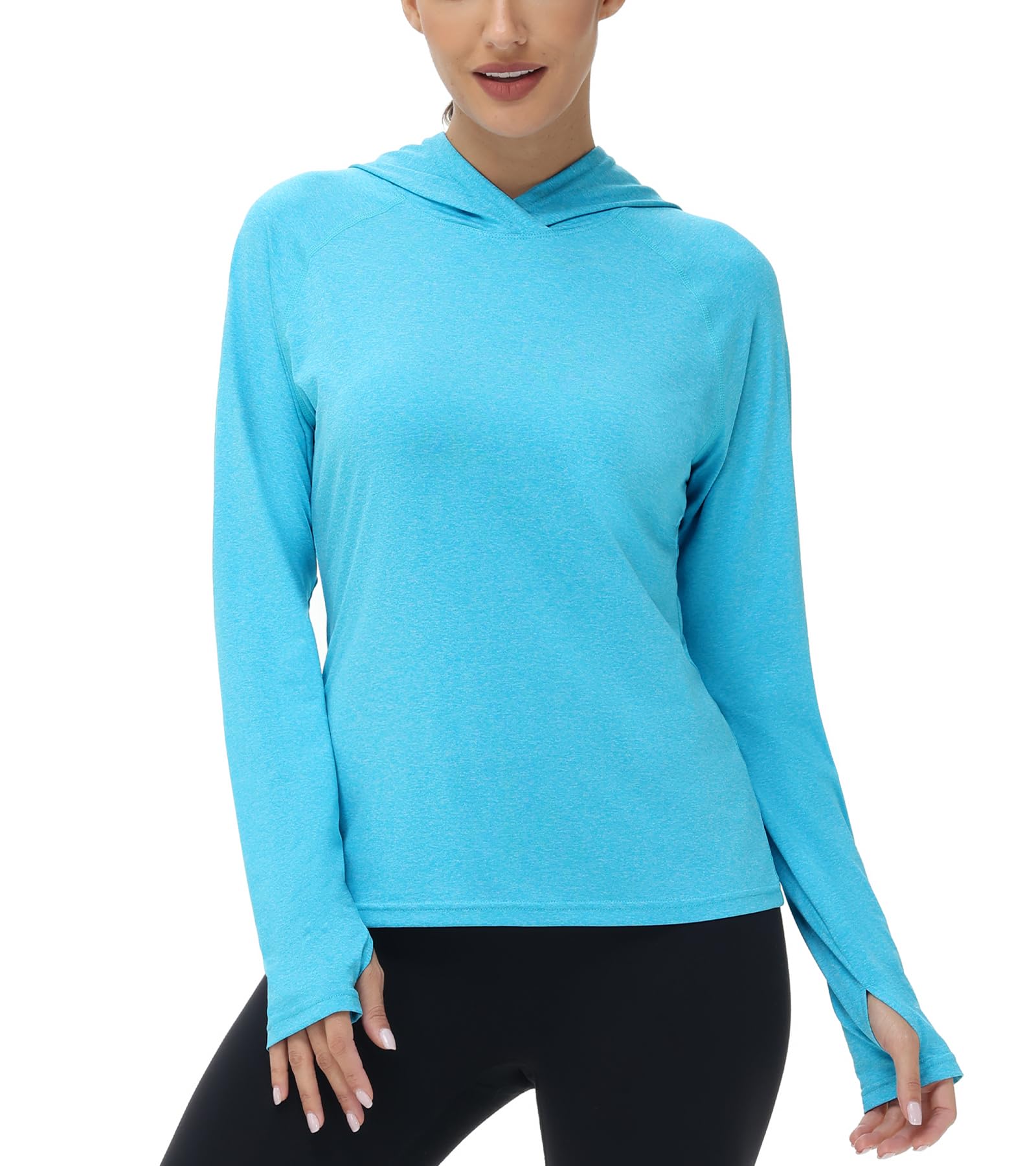 Photo 1 of *** UNKNOWN SIZE*** isnowood Women's UPF 50+ Sun Hoodie, Long Sleeve SPF Swim Rash Guard, Lightweight UV Protection Shirts for Hiking Fishing