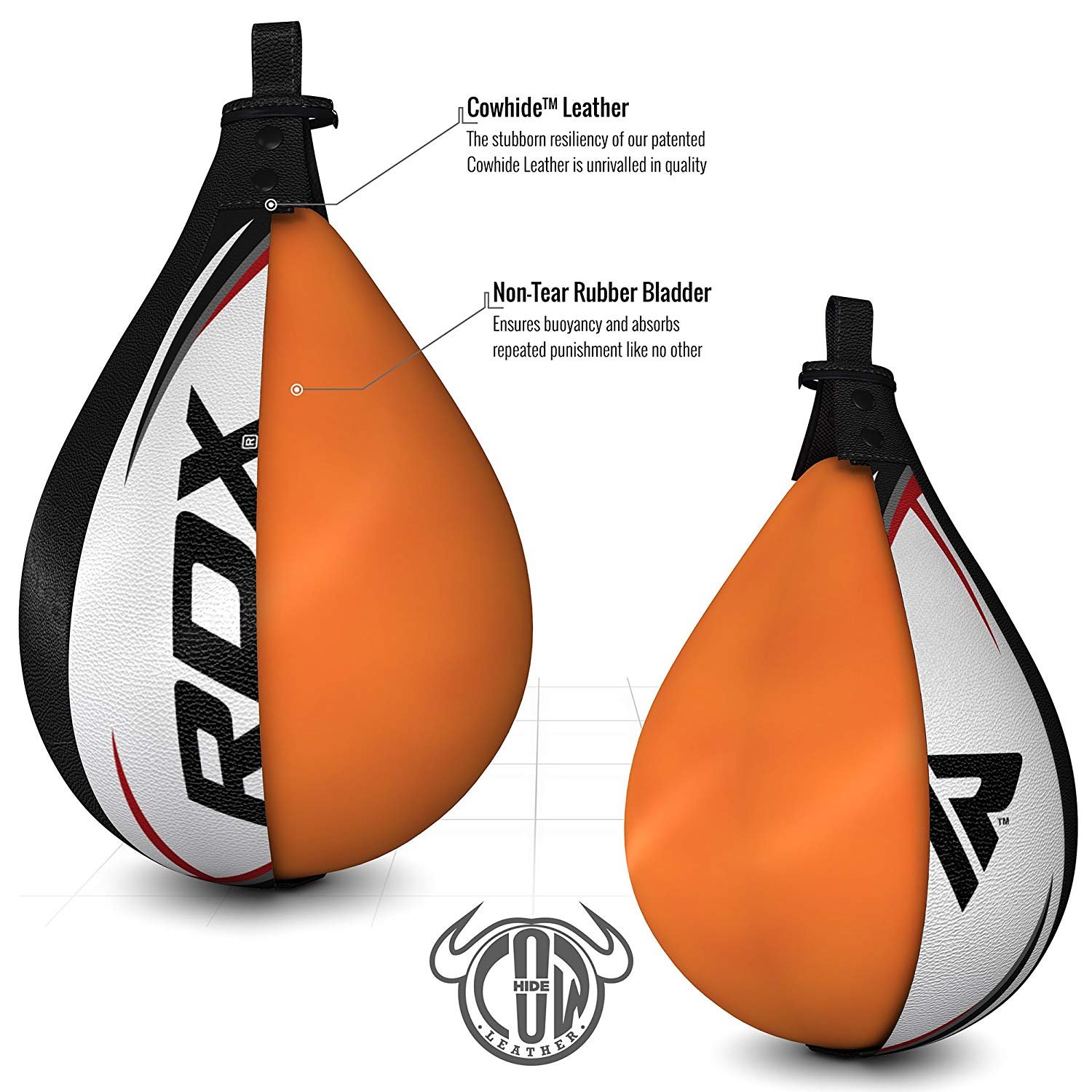 RDX Speed Ball Boxing Genuine Leather MMA Muay Thai Training Punching