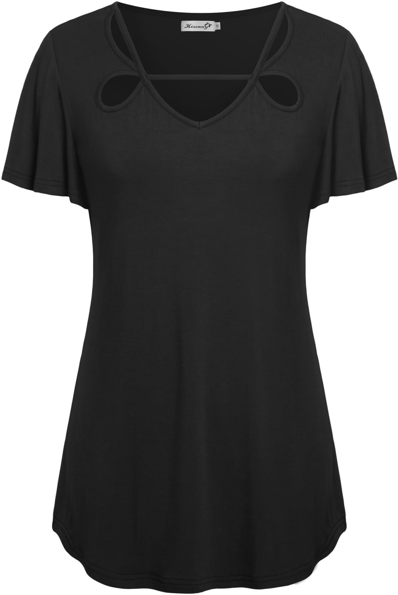 kissmay KMY5BlackM Casual T-Shirt Swing Dress