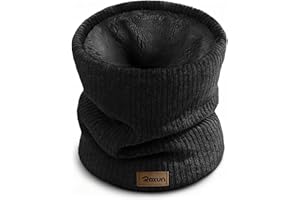 ROXUN Winter Neck Gaiter, Neck Warmer Cover Ski Gaiters for Men/Women Fleece Thick Elegant Stylish