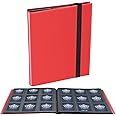 JIQEZNL Upgraded 9 Pockets Trading Card Collection Binder, 360 Book Holder Album for Yugioh, MTG, TCG, Magic, Sports Cards - Red