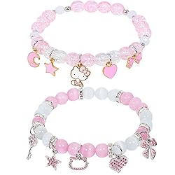 Cute Kitty Bracelet Stuff Crystal Bead Elastic