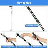supregear Folding Walking Cane Adjustable Light Weight Green Floral view 3