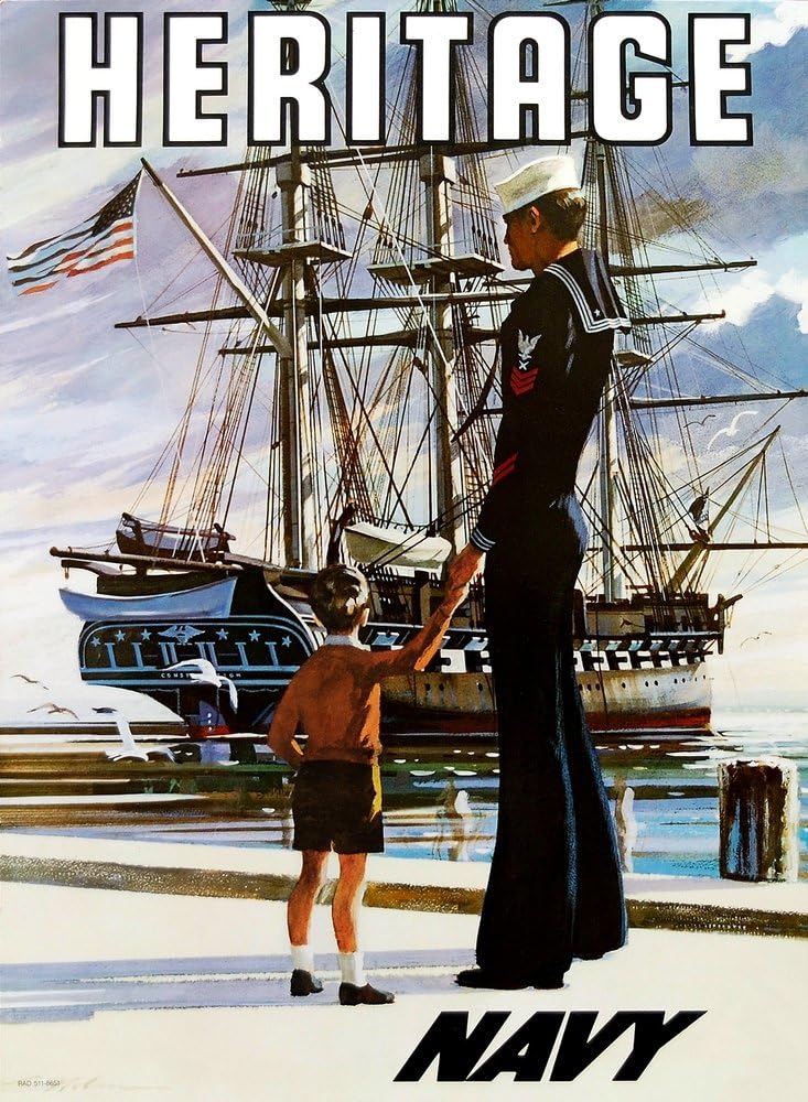Navy Heritage PhotoArt Anywhere Movable Fine Wall Art Recruitment Poster 28x40