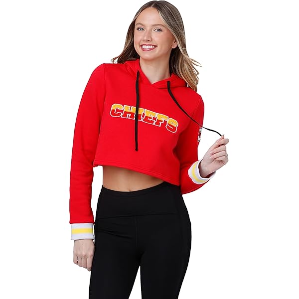 kansas city chiefs cropped hoodie