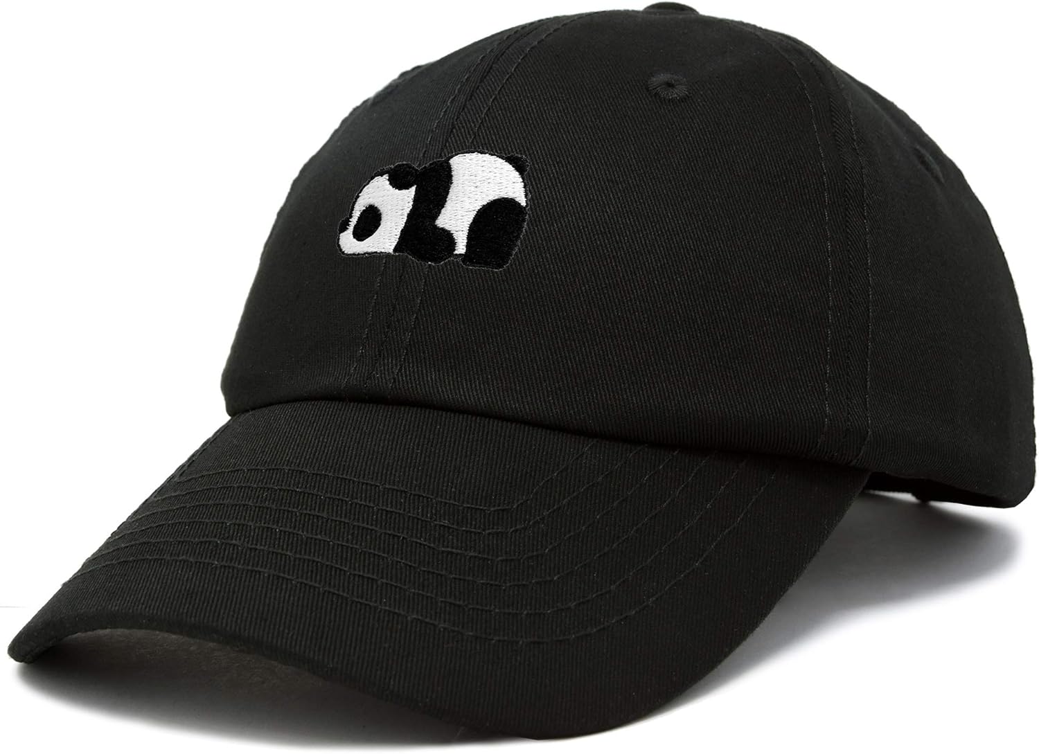 DALIX Cute Baby Panda Womens Dad Hat Baseball Cap Embroidered in Black: Clothing