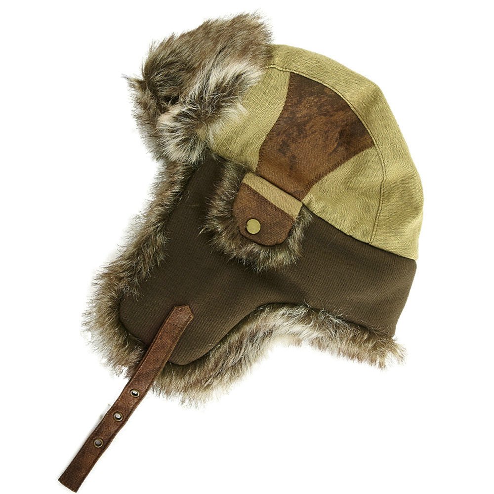 Winter Faux Fur Trapper Bomber Hat Men 