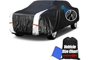 Cotryvox 10-Layer Truck Cover Waterproof All Weather. Pickup Truck Cover Rain UV Protection. Full Outdoor Pickup Truck Covers for Ford F150 Chevy Silverado Dodge Ram 1500. (Length Up to 228 inch) L