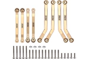 INJORA Brass High Clearance Chassis Links 39g Heavy Brass Links for FMS FCX24 1/24 Upgrade Part,8PCS (FCX24-04)