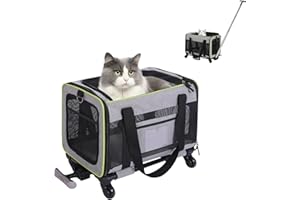 AMAI KETO Cat Carrier,Amai Peto Dog Carrier for Small Medium Cats up to 15 Lbs,Airline Approved Carrier Soft Sided,Collapsible Travel Pet Carrier,17"x 11"x 11"