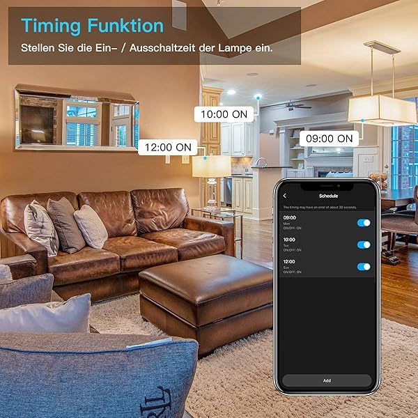 Aoycocr GU10 Smart Lampe Smart Home Glhbirnen RGBCW Wlan Alexa Bluetooth Lampen Musik dimmbar steuerbar via App 35W warmweies Licht Kompatibel mit Amazon Alexa Echo Dot Google Home 4PACK