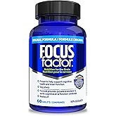 Focus Factor Brain Supplement & Complete Multivitamin (60 Count) with Zinc, Magnesium, Vitamins B6, B12, D, Bacopa Monnieri &