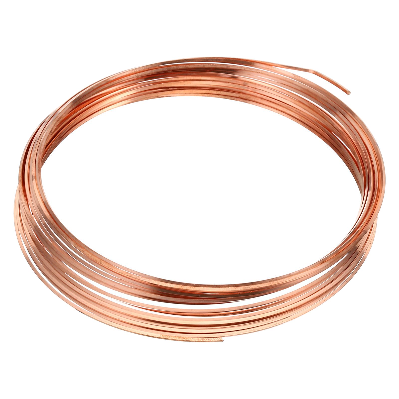 PATIKIL 99.9% Half Hard Copper Wire, 1Pcs 18Gauge/1.0 * 1.0mm Diameter 6m/19.68ft Half Round Spool Pure Copper Craft Wire for Jewelry Making Beading Garden Plants