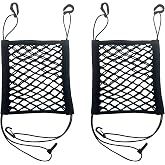 MOODKEY Upgrade Cargo Net for Motorcycle Helmet Storage, 11"X9.8" High-Elastic Double Layer Bungee Net (11x9.8 Inch)