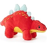 The Petting Zoo Baby Stegosaurus Stuffed Animal Plushie, Dinosaur Animals, ZOOLOGEE Red Dinosaur Plush Toy 11 inches