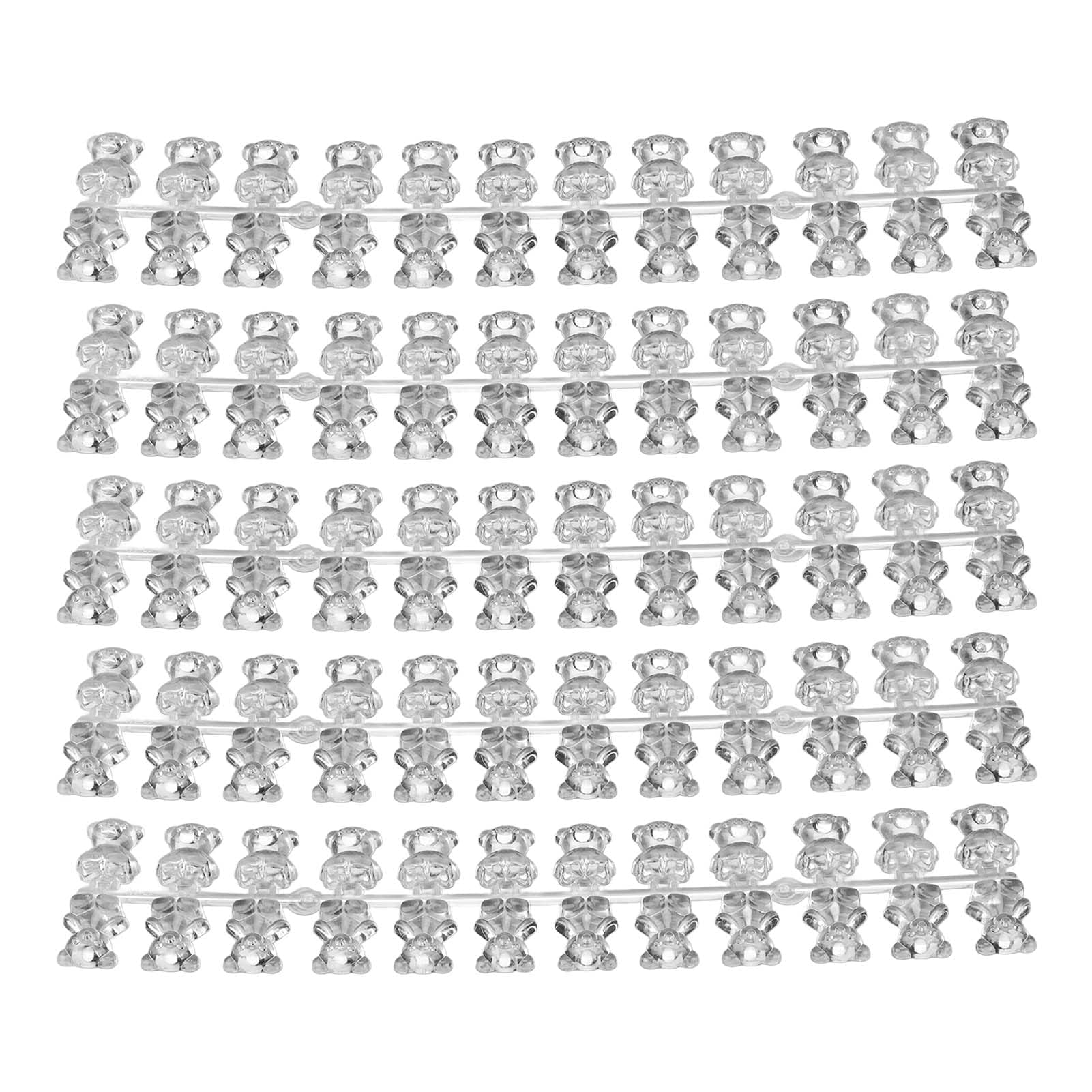 120Pcs Fake Nail Swatches, Bear Shape False Nail Art Tips Sticks Nails Colour Display Tips Sticks Easy Disassemble Nail Practice Hands for Manicurists Nail Salons