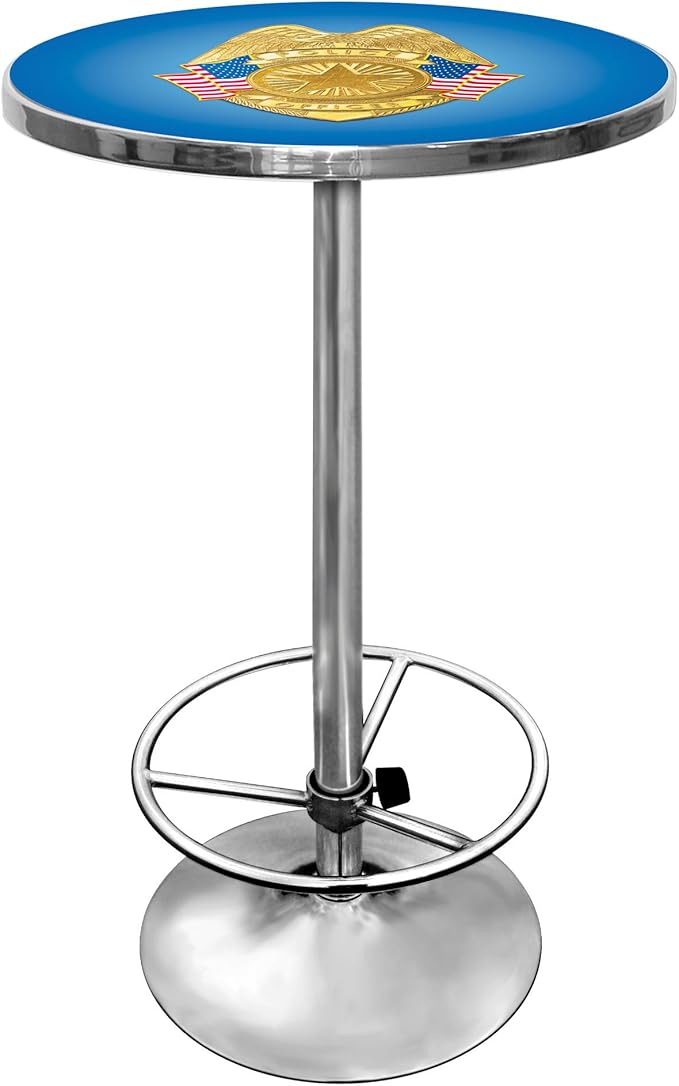 Police Officer Chrome Pub Table Sports & Outdoors