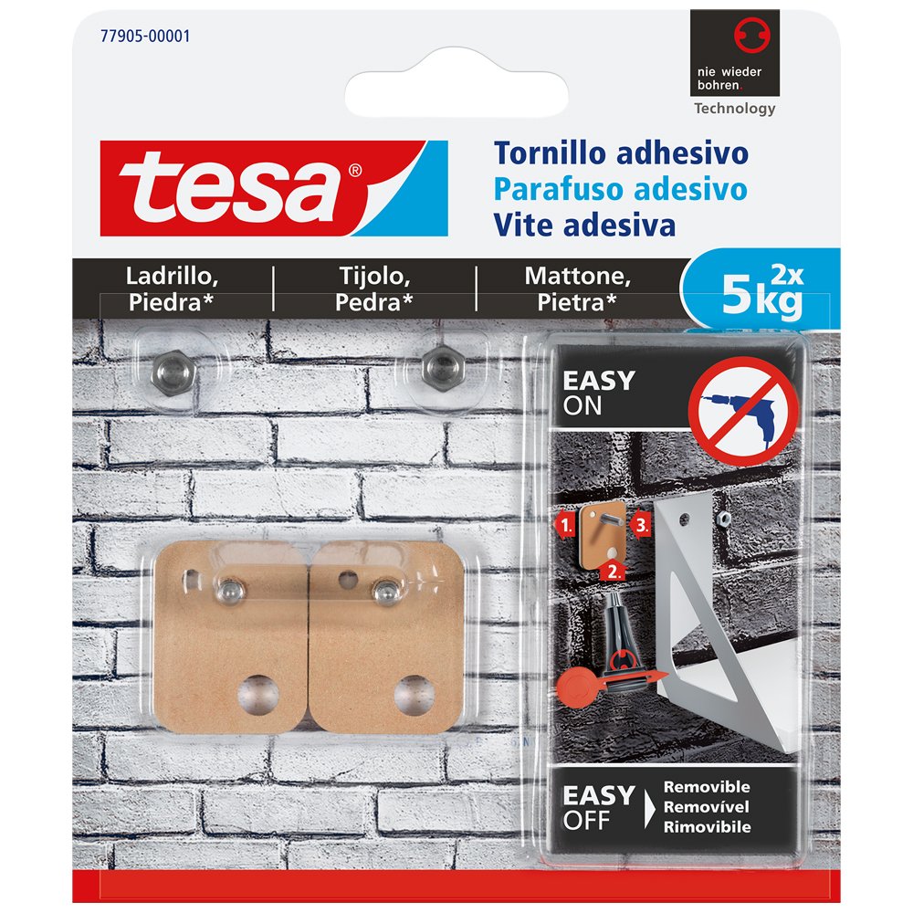 Tesa 77905 – 00001 – 00 Screw Adhesive Rectangular for Brick and Stone (5 kg)