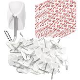 Wire Wall 32 Hooks with 36 Strips, Damage Free Adhesive Hooks,Keys,Kitchen | Removable Hooks for Walls No Damage, Hanging Hooks with Adhesive Strips for Hanging, Organization and Decoration Key Coat