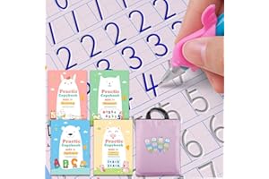 QMUBOT Upgraded Large Size Magic Practice Copybook for Kids, Handwriting Practice Workbook, Reusable Writing Practice Book for Preschool Kids Age 3-8, ​Calligraphy 10.2in×7.2in