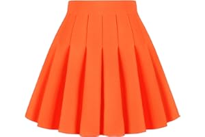 Dressever Women's Pleated Skirts Mini Skater Basic Skirt High Waist Tennis Skirt School Uniform Cheerleader Skirts