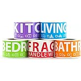 250 Home Moving Labels for 1 Bedroom — 5 Color-Coded Room Labels (50 Each) + Fragile Stickers for Moving Boxes, Supplies, Wardrobe Boxes, Apartment Moves