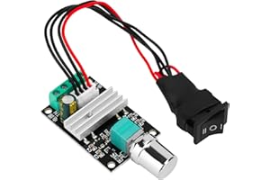 YELUFT DC Motor Speed Controller - PWM 6V/12V/24V/28V/3A/80W Speed Adjustable Reversible Switch 1203BB DC Motor Driver for Fan, DC Motor, Fish Tank Oxygen Pumpt