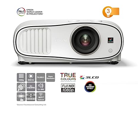 Epson EH-TW6700 Video - Proyector (3000 lúmenes ANSI, 3LCD, 1080p ...