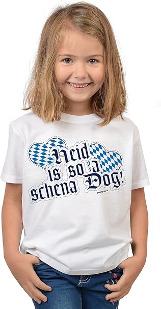 Lustige Bayrische Spruche Kinder T Shirt Volksfest Heid Is So A Schena Dog Mundart Bayrischer Dialekt Kindershirt Amazon De Bekleidung