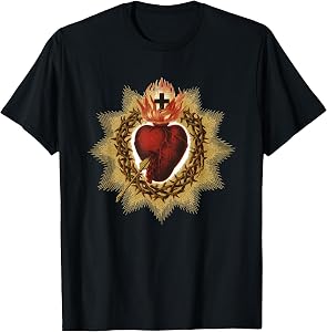 The Sacred Heart of Jesus Catholic Icon T-Shirt