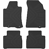 Kazoner Floor Mats Compatible with 2013-2018 Nissan Altima, Custom Fit All Weather Nissan Altima Car Mats, Latex Heavy Duty Floor Liners Black 4-pc Set, 2014 2015 2016 2017