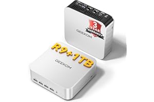 GEEKOM [2026 Edition Multitasking Mini PC A7 MAX with AMD Ryzen 9 7940HS | (Beats 8745HS) 16GB DDR5 &1TB SSD(Expandable) Radeon 780M Gaming Mini AI Desktop Computers for Creator&Office|3-Year Coverage