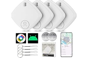 FORTUNEPRO Air Tracker -4 Pack, 2026 New Bluetooth Tracker Tags, Android Tracker Tags Work with Google Find Hub Device App, Bluetooth Luggage Tracker Smart Tags Item Finder for Keys, Backpack,Suitcase,Travel