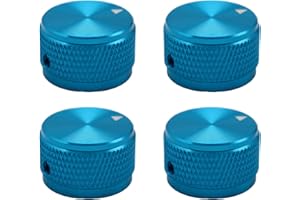 XIYANGJUAN 4pcs Aluminium Guitar Knobs Blue Potentiometer Knobs Universal Metal Pot Speed Control Volume Tone Knobs (Blue)