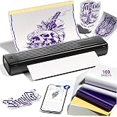 Itari Tattoo Stencil Printer Kit with 100 Pcs Transfer Paper, Bluetooth | Wireless Tattoo Machine for Beginners &amp; Artists, Use with Tattoo Gun, Compatible with Phone/Tablet/PC