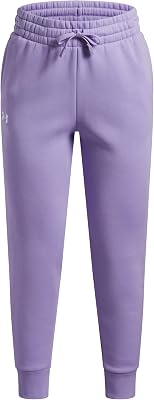 Niña Rival Fleece Jogger, Pantalón Largo Deportivo de Forro Polar de Mezcla de algodón ultrasuave, Pantalones de chándal Ligeros con Pernera cónica y bolsillosTransparent / / White,YMD