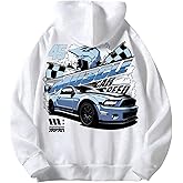Floerns Men's Long Sleeve Lightweight Hooded Drawstring Letter Print Casual Y2K Graphic Hoodies Sweatshirt Tops Pullover