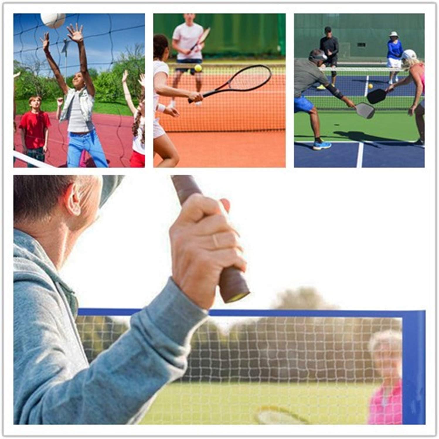 amzdeal Badminton Net Portable Net for Kids Volleyball, Tennis, Adjustable Height, Easy Setup Badminton Net with Carry Bag, for Outdoor/Indoor Court, Backyard, Beach : Sports & Outdoors