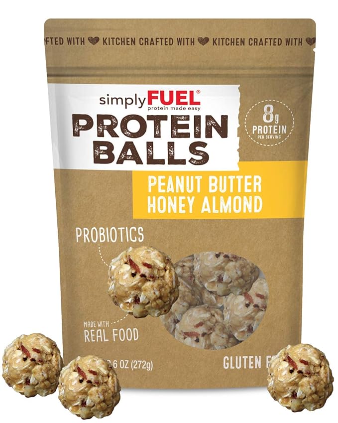 simplyFUEL Peanut Butter Honey Almond Protein Balls 1 Pack of 12